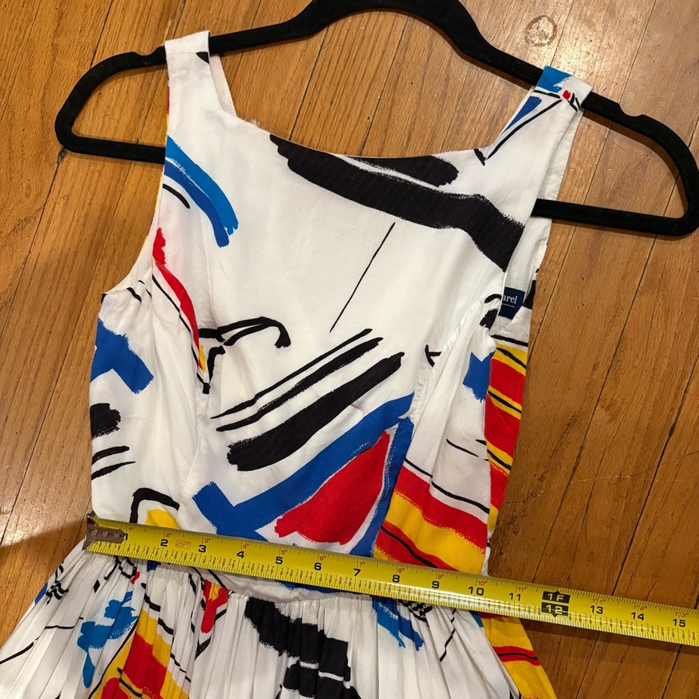 American Apparel Printed Rayon Sun Dress Button Back Abstract Little Mix Y2K - Picture 10 of 13
